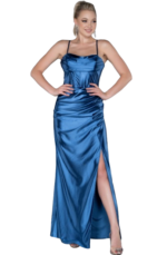 Light blue satin dress