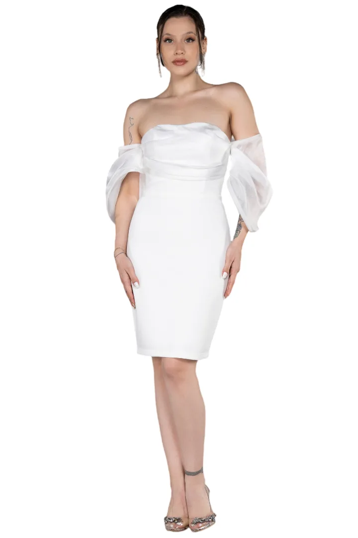 white evening dress