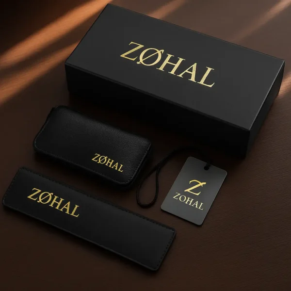 نظارات شمسية مربعة UV400 – إطار معدني بعدسات باللونين الأسود والبني - الصورة 8