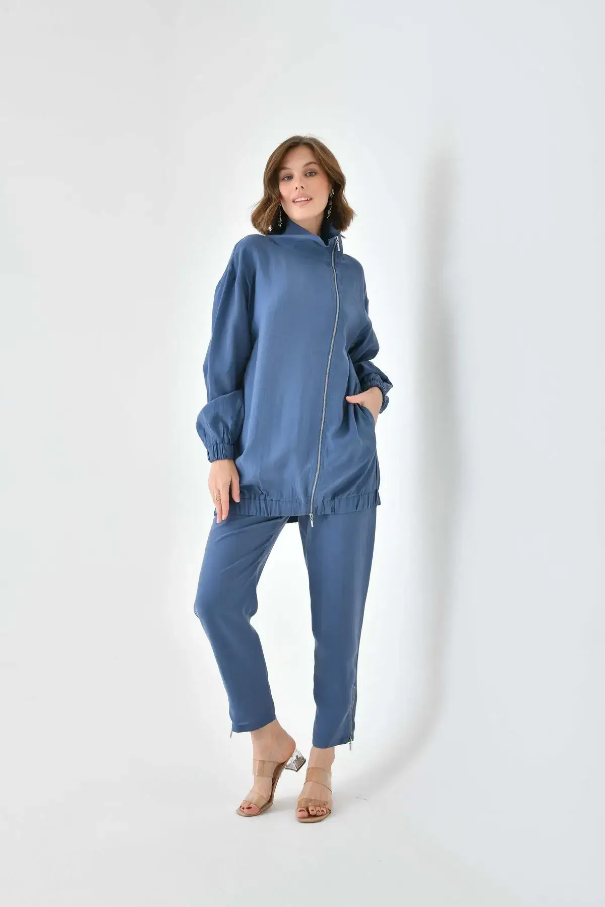 IMG_0720 Two-Piece Pajama Set with Pants and Jacket – Cotton & Viscose Blend - Image 1