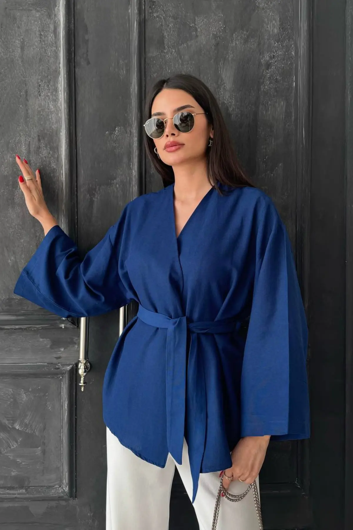 IMG_0781 Women’s Belted Kimono | Elegant Lightweight Outerwear - Image 1